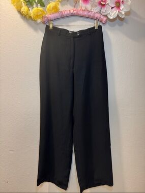 bebe Black Wide-Leg Dress Pants for Men